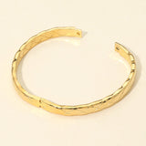 Stainless Steel Crisscross Textured Hinged Bangle Bracelet