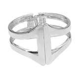 Geometric Metal Hinged Bangle Bracelet