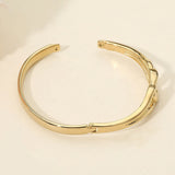 Stainless Steel Twist Link Hinged Bangle Bracelet