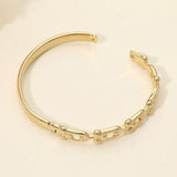 Stainless Steel Industrial Link Hinged Bangle Bracelet