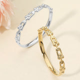 Stainless Steel Industrial Link Hinged Bangle Bracelet