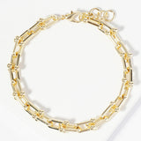 Gold Dipped Metal Hardware Link Chain Bracelet
