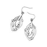 Metal Layered Teardrop Drop Earrings