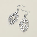 Metal Layered Teardrop Drop Earrings