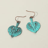Antique Metal Wing Cross Sword Shield Drop Earrings