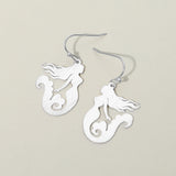 Mermaid Silhouette Drop Earrings