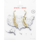 Gold Dipped California State Earrings