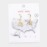 Gold Dipped Oklahoma State Earrings