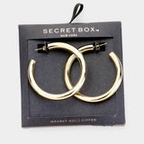 Secret Box 14k Gold Dipped Hoop Earrings