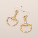 Metal Half Horsebit Drop Earrings