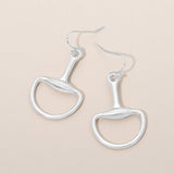 Metal Half Horsebit Drop Earrings