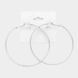 2.3 Inch Metal Hoop Earrings