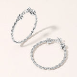 Metal Rope Hoop Earrings