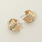 Chunky Textured Twisted Hoop Earrings