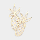 Pineapple Cutout Metal Earrings
