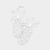 Pineapple Cutout Metal Earrings