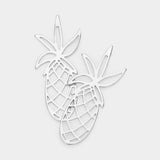 Pineapple Cutout Metal Earrings