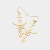 Metal Anchor Dangle Earrings