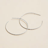 Semi Fine Collection - 18K White Gold Dipped Open Hoop Earrings