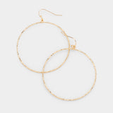 Open Circle Metal Dangle Earrings