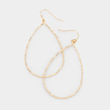 Open Teardrop Metal Dangle Earrings