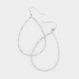 Open Teardrop Metal Dangle Earrings