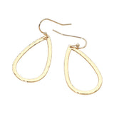 Geometric Metal Open Teardrop Drop Earrings