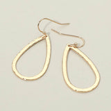 Geometric Metal Open Teardrop Drop Earrings