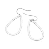 Geometric Metal Open Teardrop Drop Earrings