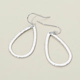 Geometric Metal Open Teardrop Drop Earrings
