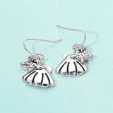 Metal Starfish Shell Dangle Earrings