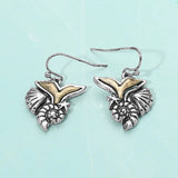 Metal Whale Tail Starfish Conch Shell Dangle Earrings