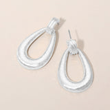 Hammered Metal Teardrop Door knocker Earrings