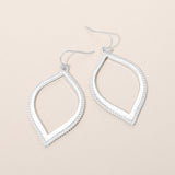 Textured Metal Open Frame Earrings