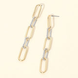 Metal Geometric Chain Link Drop Earrings