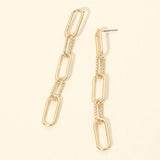 Metal Geometric Chain Link Drop Earrings