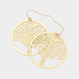 Filigree Tree of Life Dangle Earrings