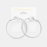 1.6 Inch Metal Hoop Earrings
