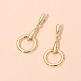 Modern Circle Drop Earrings