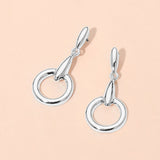 Modern Circle Drop Earrings