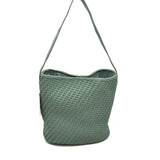 Woven Bucket Hobo Bag with Wide Shoulder Strap
