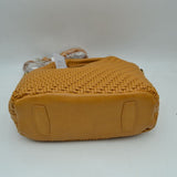Woven Basket Weave Top-Handle Crossbody Bag and Handbag with Adjustable Strap