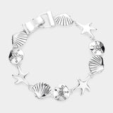 Starfish Shell Link Magnetic Bracelet