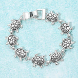 Antique Metal Turtle Link Magnetic Bracelet
