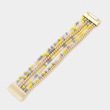 Multi Beaded Layered Magnetic Bracelet