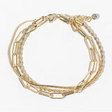 Gold Dipped Layered Chain Bracelet