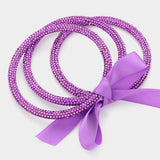 3PCS - Rhinestone Pave Bangle Layered Bracelets