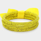 3PCS - Rhinestone Pave Bangle Layered Bracelets