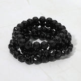 5PCS - Faceted Beaded Stretch Multi Layered Bracelets