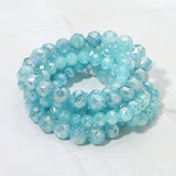 5PCS - Faceted Beaded Stretch Multi Layered Bracelets